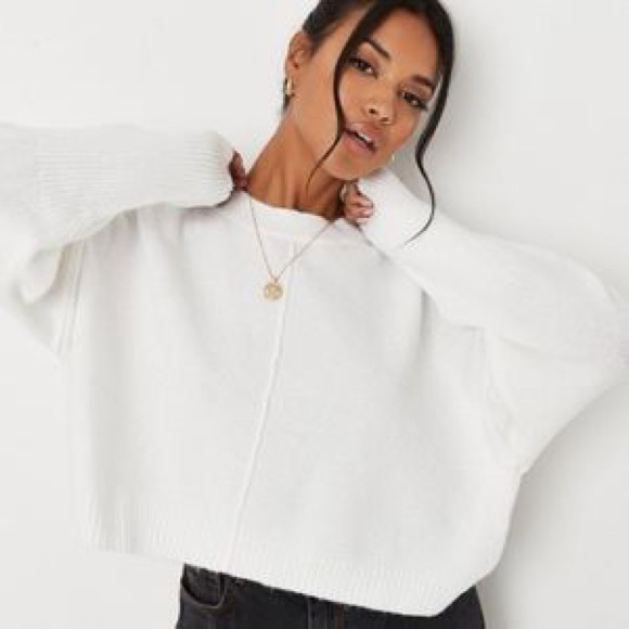 Missguided Sweaters - RECYCLED SEAM FRONT JUMPER
WHITE